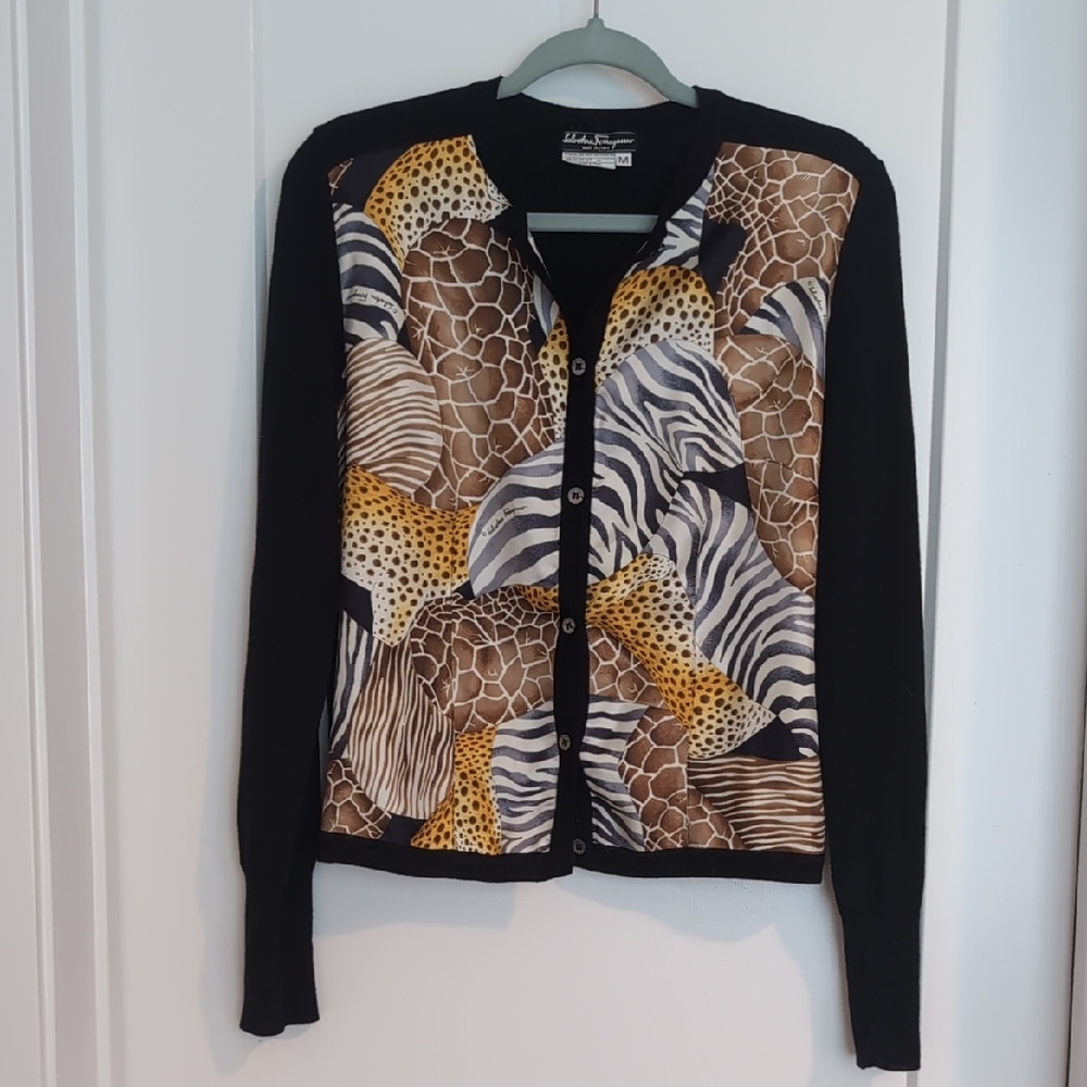 Salvatore Ferragamo Black Wool Sweater